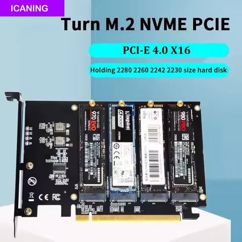 M.2 NVME to PCIe 4.0 3.0 Adapter M.2 SSD Gen4 PCIe 4.0 PC Motherboard X1 X4 X8 X16 Expansion Card For 2230 2242 2260 2280 SSD