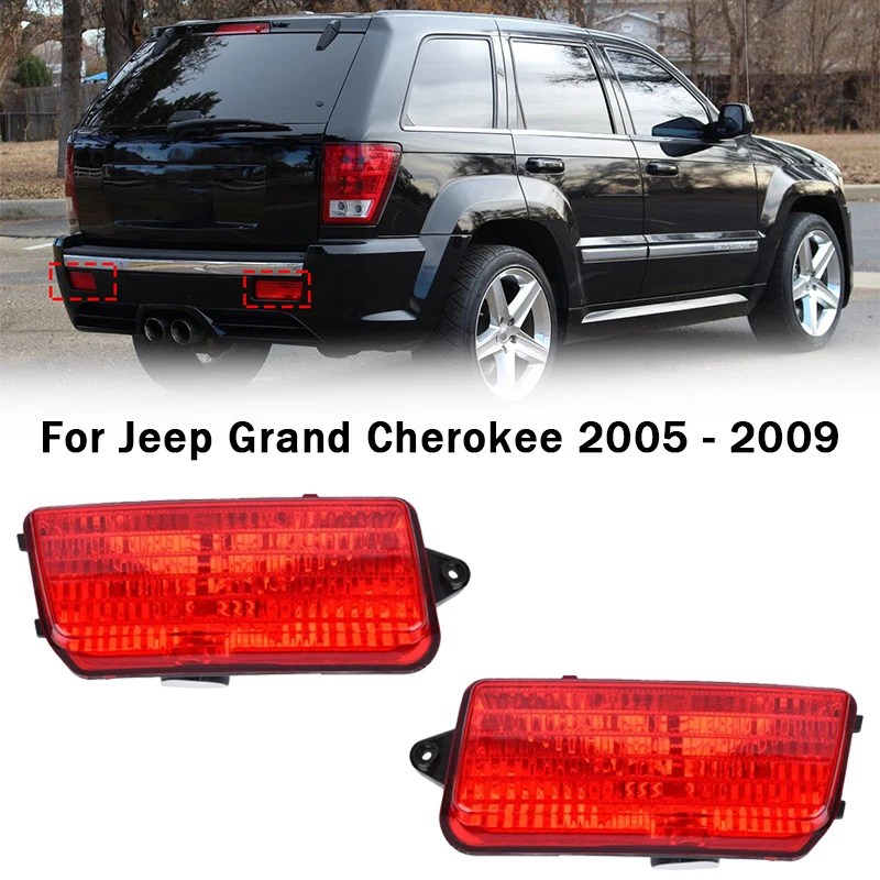 

Задний бампер автомобиля, противотуманные фары, лампы для Jeep Grand Cherokee 2005 2006 2007-2010, отражатель указателя поворота, стоп-сигнал без лампы