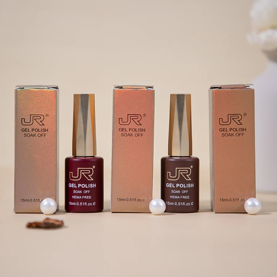 JR 15 مللي مجموعة طلاء الأظافر الجل بما في ذلك الأحمر الوردي عارية جل طلاء أظافر الأشعة فوق البنفسجية LED نقع قبالة البولندية المنزل لتقوم بها بنفسك الهدايا