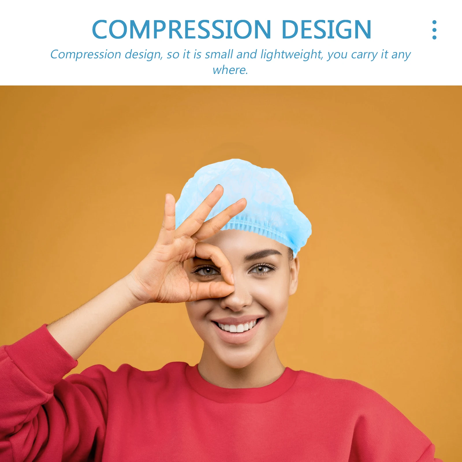 

100Pcs Dustproof Head Cover Non-Woven Disposable Caps Breathable Comfortable Lightweight Unisex Hats for Beauty Clinic Workshop