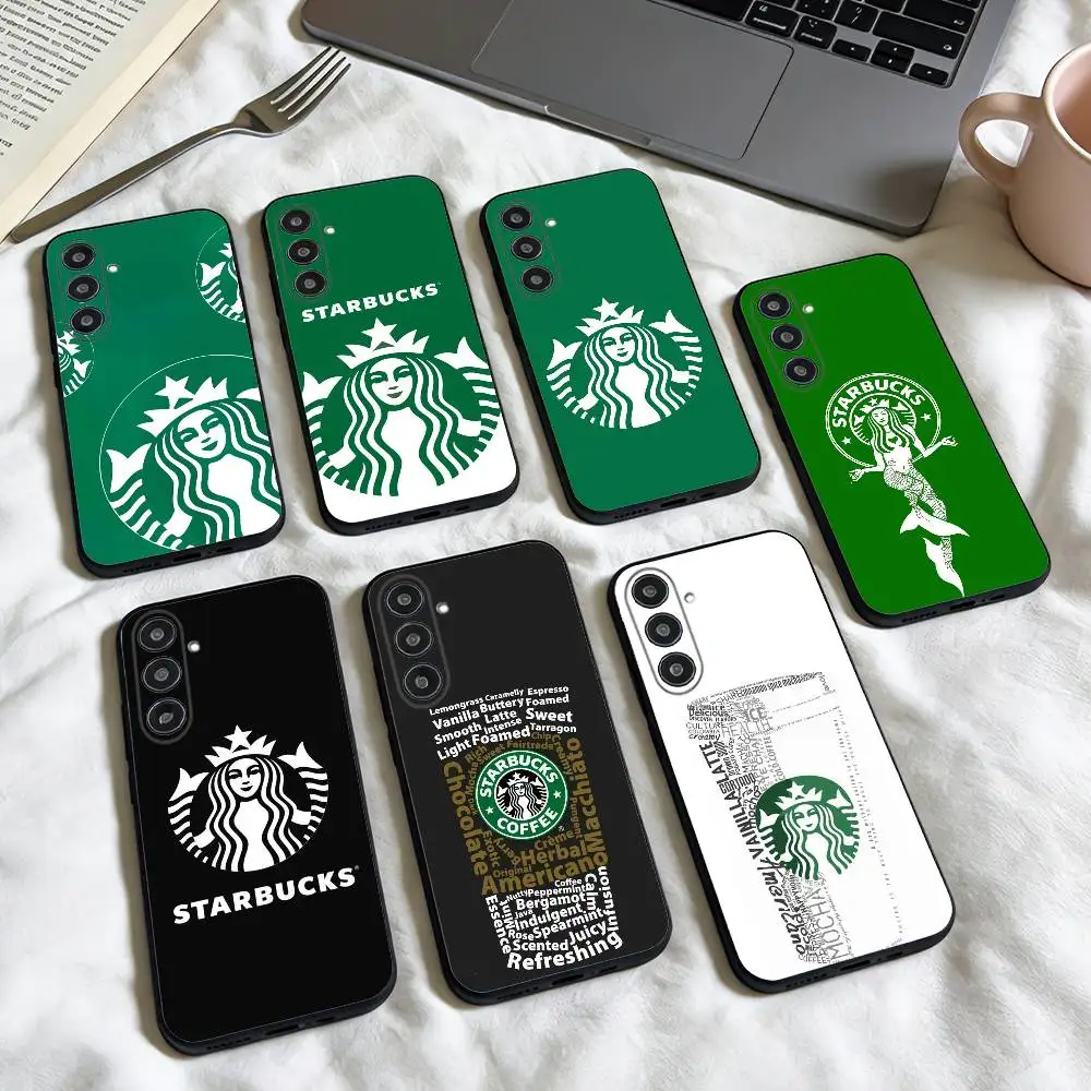 

Cool S-Starbucks L-LOGO phone Case For Samsung Galaxy A73,A72,A71,A70,A53,A52,A51,Others Soft Black Shell