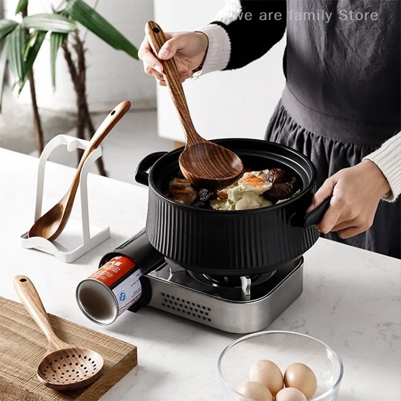 5 pçs colheres de cozinha de madeira de teca suave utensílios de cozinha de madeira antiaderente utensílios de cozinha de madeira-conjunto de colheres de madeira