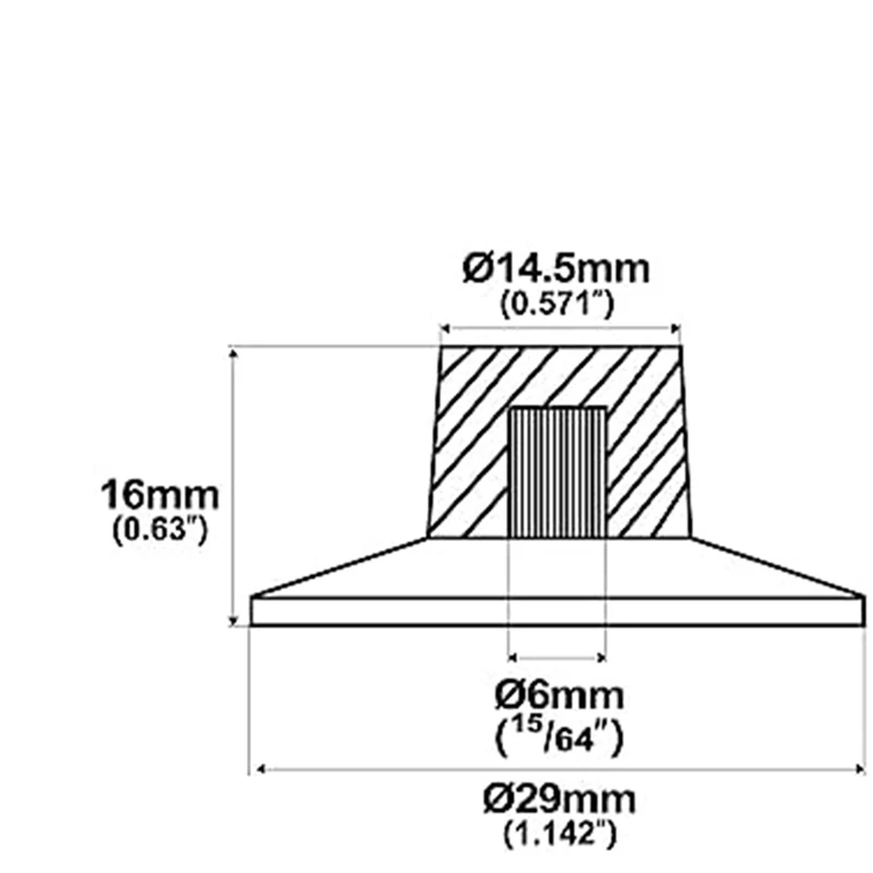 Witch Hat Knobs Top Hat Knobs Tone Volume Control Knobs For Electric Guitar Bass Amplifier Effect Pedal