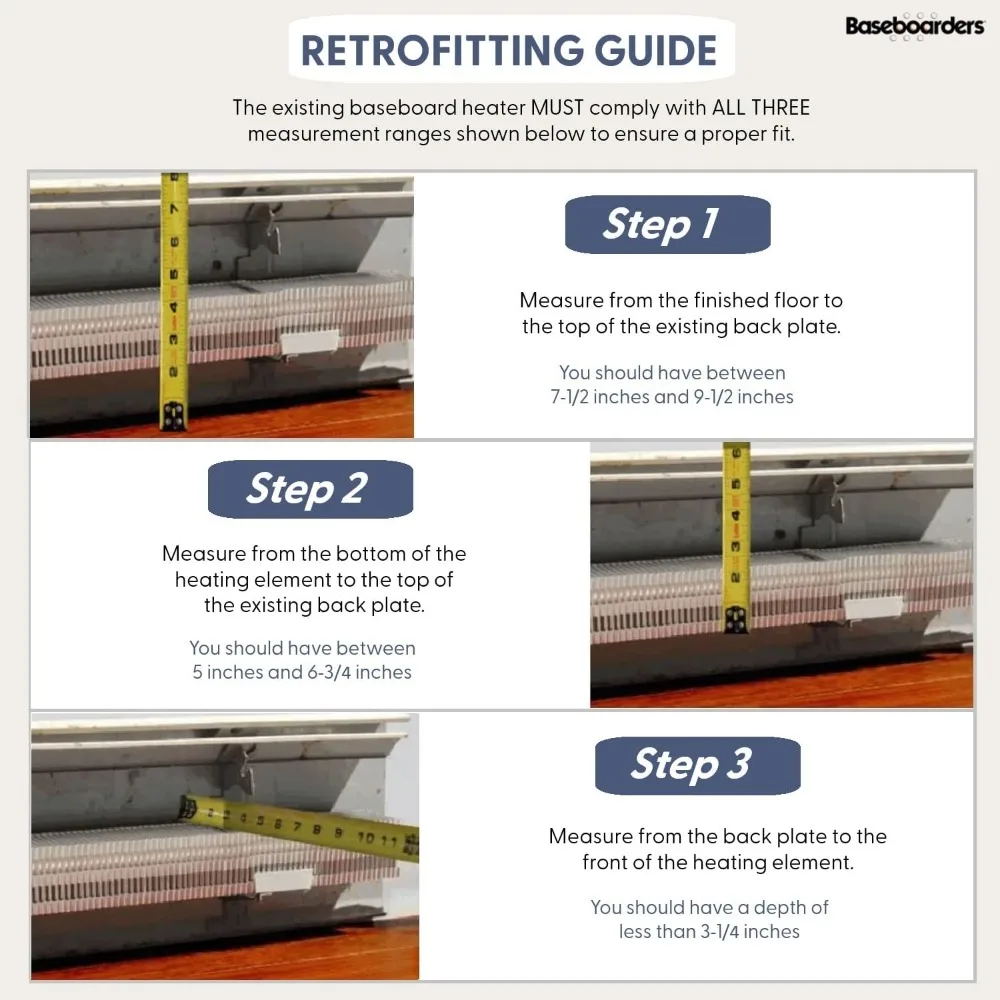 Copertura per riscaldatore da battiscopa idraonico in acciaio zincato da 4 piedi - Facile slip-on, bianco, compatibile con il sistema idrico, serie base