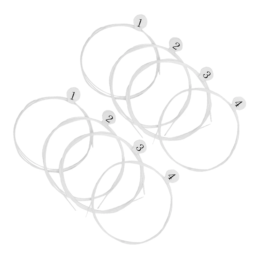 

8pcs Ukulele Strings Set Clear Nylon Replacement Parts for Musical Instruments Accessories Soprano Tenor Models