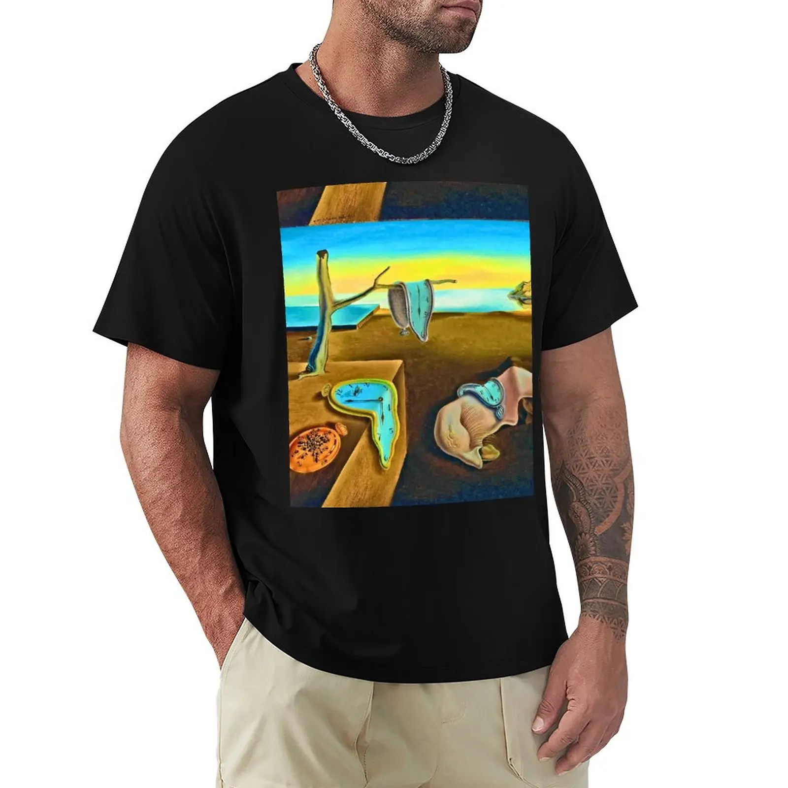 T-shirt The Persistence of Memory de Salvador Dalí (vibrant) T-shirt décontracté d'été grande taille