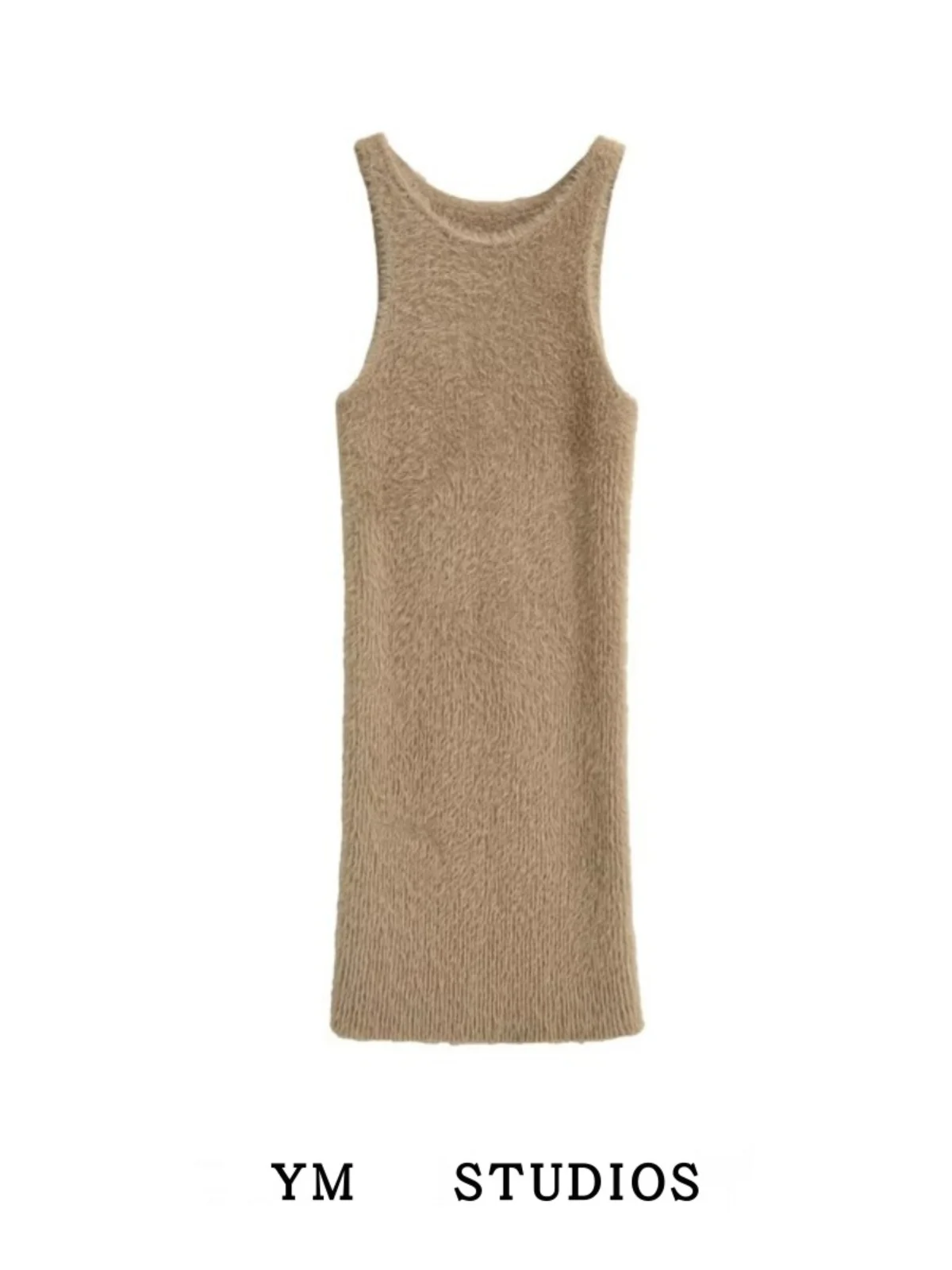 

Soft Pure Desire Mink Velvet Elastic Slimming Hot Girl Bodycon Dr Trendy Vest Skirt ort Pure Color Sweet And Spicy Sle