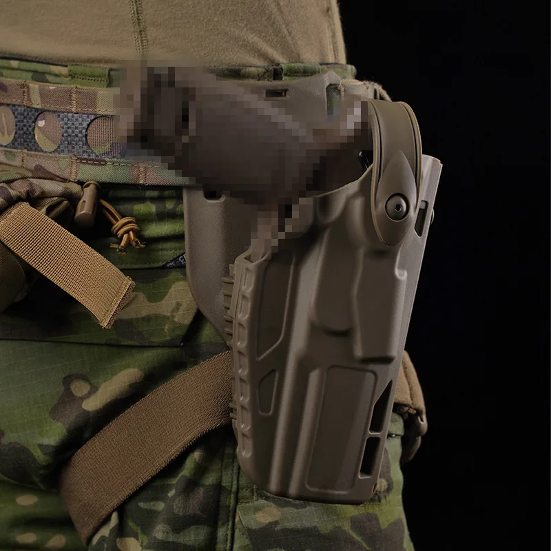 MK-17 P320 Holster, Double-layer Safety, Angle Adjustment, QLS Quick Release System, Nylon Material