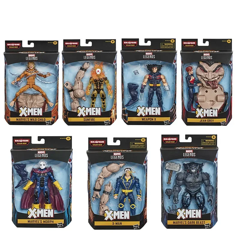 Marvel Marvel Legends 6-Inch X-Men Baf ( Candy Man Set ) 1/12 Sunfire Wolverine Action Figure Model Toy Desktop Collection Gift