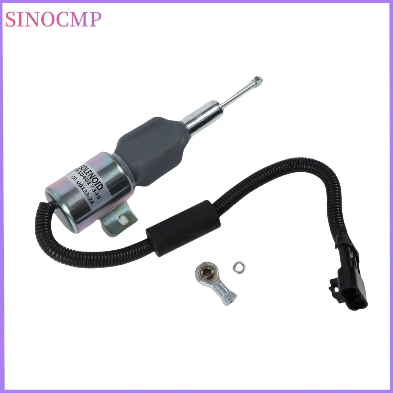 

504017345 113483 F4BE0684M 1223.3594.30 24V Fuel Shut Off Shutdown Stop Solenoid Valve for Excavator Parts ﻿