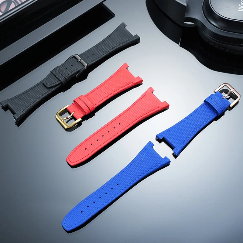 

Waterproof Watch Strap for IWC Engineer IW500501 IW378507 Fluororubber Watch Strap with Nylon Pattern Bracelet