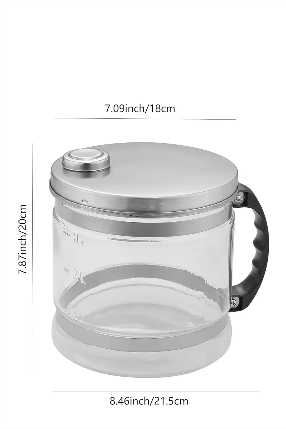 for1 Gallon/ 4L Glass jar for Home/Dental/Beauty Water Distiller, Replacement Glass Collection Bottle, Distiller Water Container