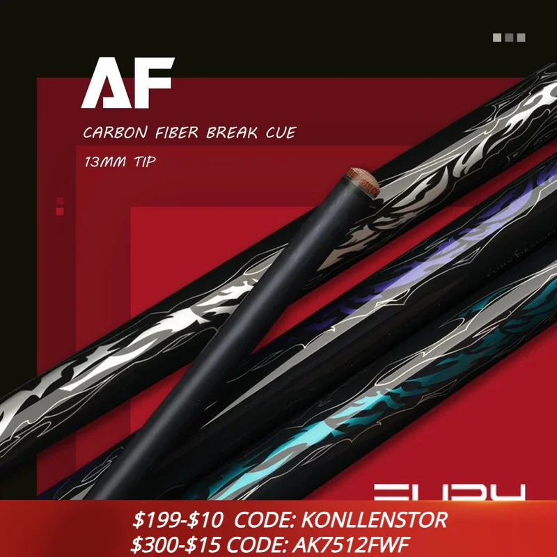 

Fury AF-BK Series Billiards Punch Jump Cue Carbon Fiber Technology Shaft Carbon Punch Cue Professional Billiard Stick Kit