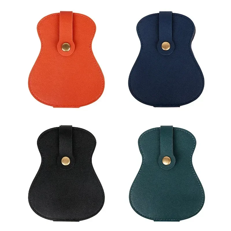 Portable High Capacity Guitar Pick Storage Bag Thickened Leather DurableUniversal Foldable Bag Ukulele Accessories