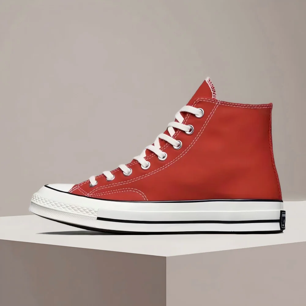 Converse Chuck Taylor All Star 70 High-Top Canvas Sneakers – Red, Round-Toe Lace-Up, Non-Slip Traction, Durable & Unisex 164944C