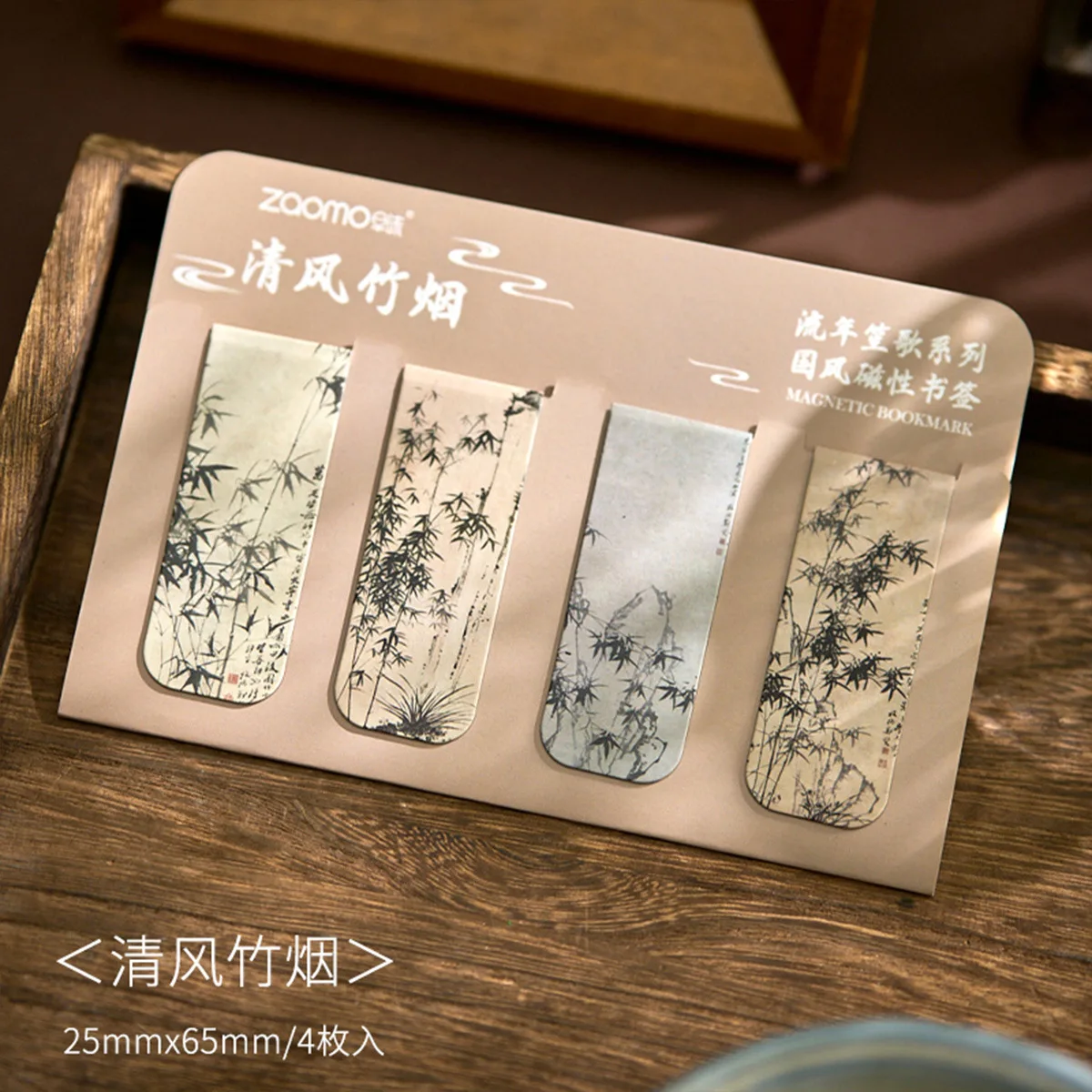 4 pcs/lot Chinese Ancient customs magnetic bookmark set creative ancient art bookend Office stationery Supplies view 4
