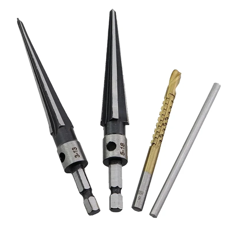 

A43F-1 Набор конических разверток из углеродистой стали, набор из четырех шестигранных хвостовиков для деревообработки, набор конических разверток
