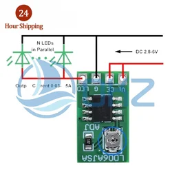 30-1500MA Adjustable Constant Current LED Driver DC 3.3V 3.7V 4.2V 5V PWM Control Board Buck Power module