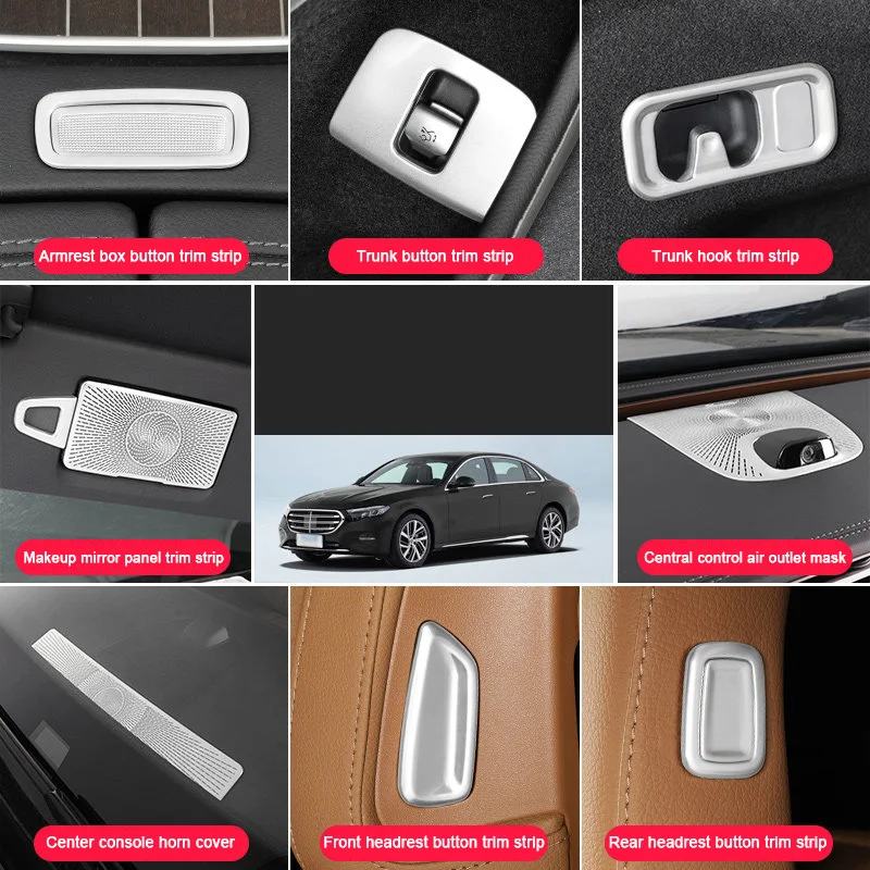 

For Mercedes Benz E Class W214 2024 2025 2026 Dash Speaker Horn Cover, Central Air Outlet Car Interior Trim Modified Accessories