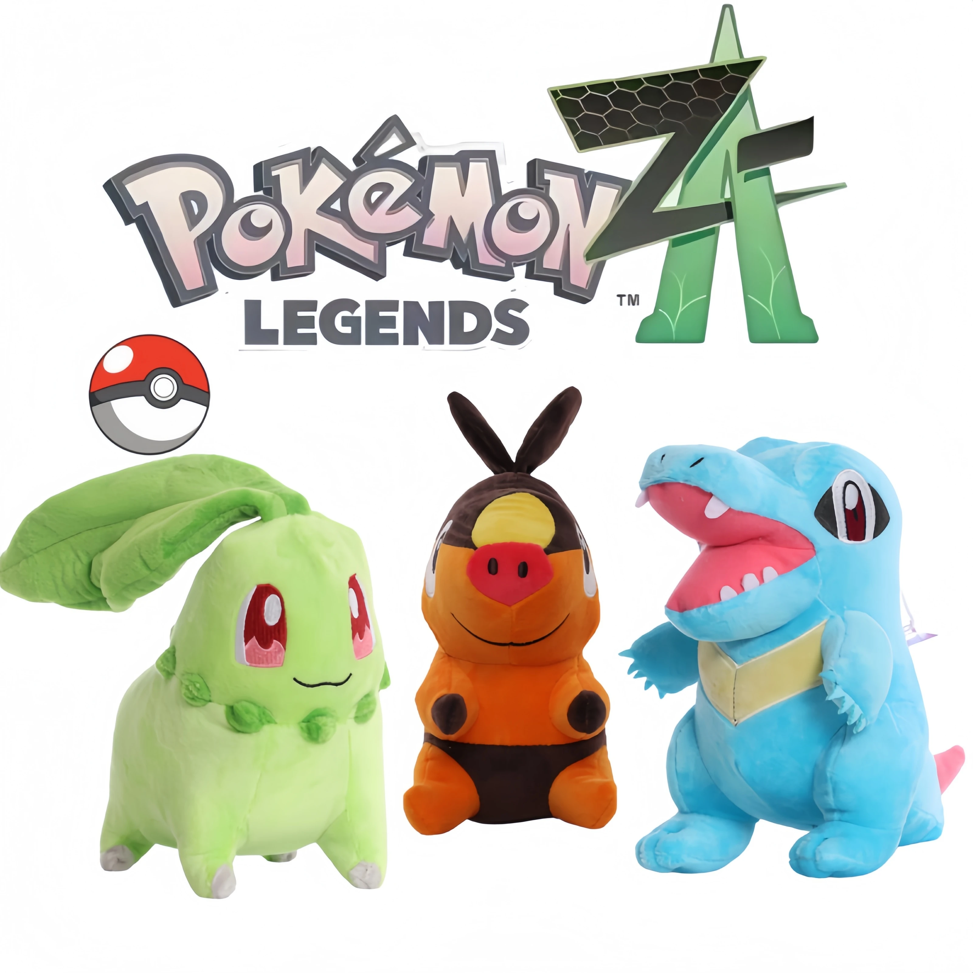 

ЛЕГЕНДИ ZA Pokemon Chikorita, плюшевые игрушки, мягкая кукла Totodile Tepig, каваи, японское аниме, эльф, плюшевая кукла, подарок на день рождения для ребенка