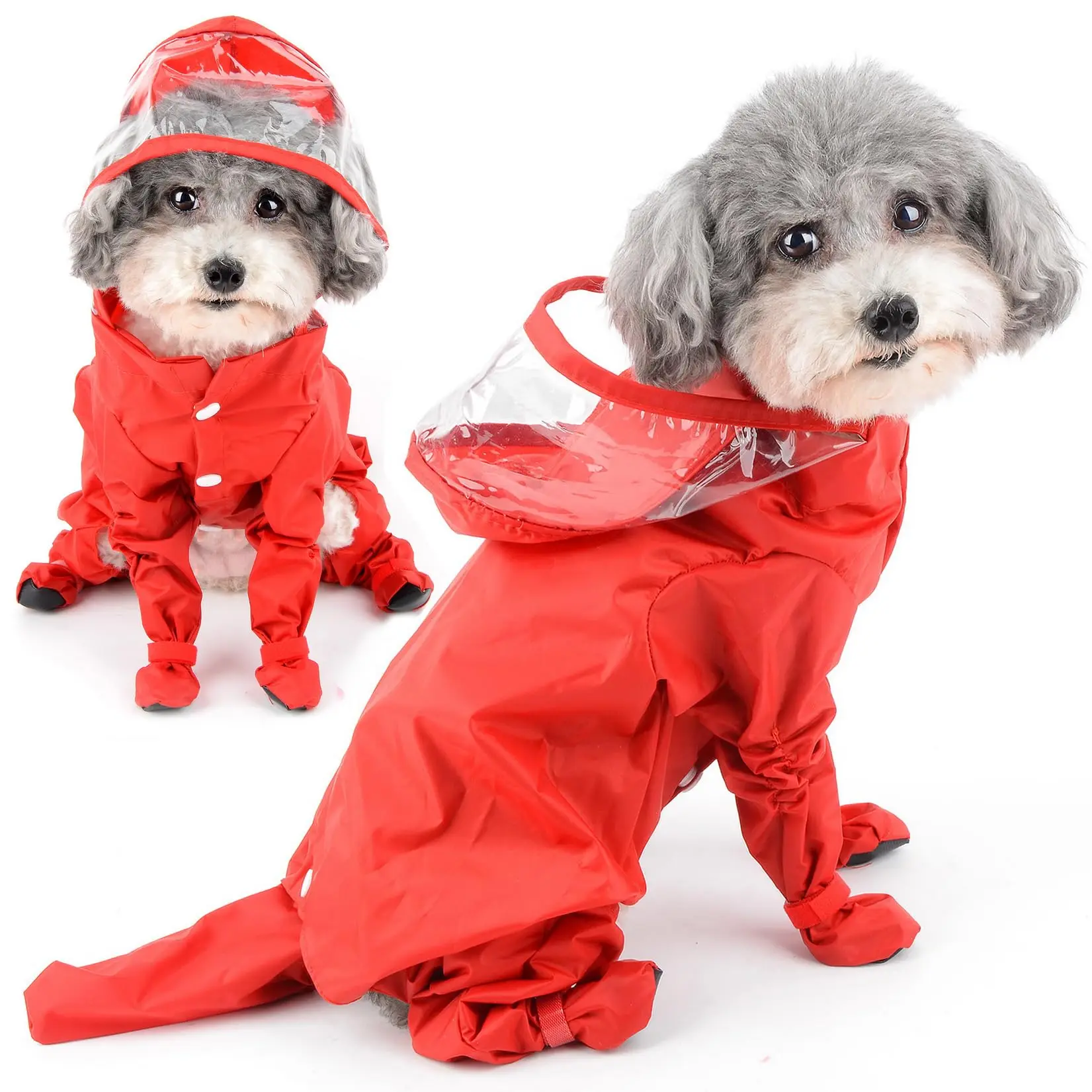 Outdoor Pet Supplies Four-legged One-piece Pet Clothes Whole Body Cat Dog Waterproof Raincoat with Rain Boots - view 2