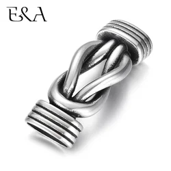 Stainless Steel Connectors Infinity Knot Connect 12*6mm Flat Leather for DIY Bracelet Findings Jewelry Making Parts