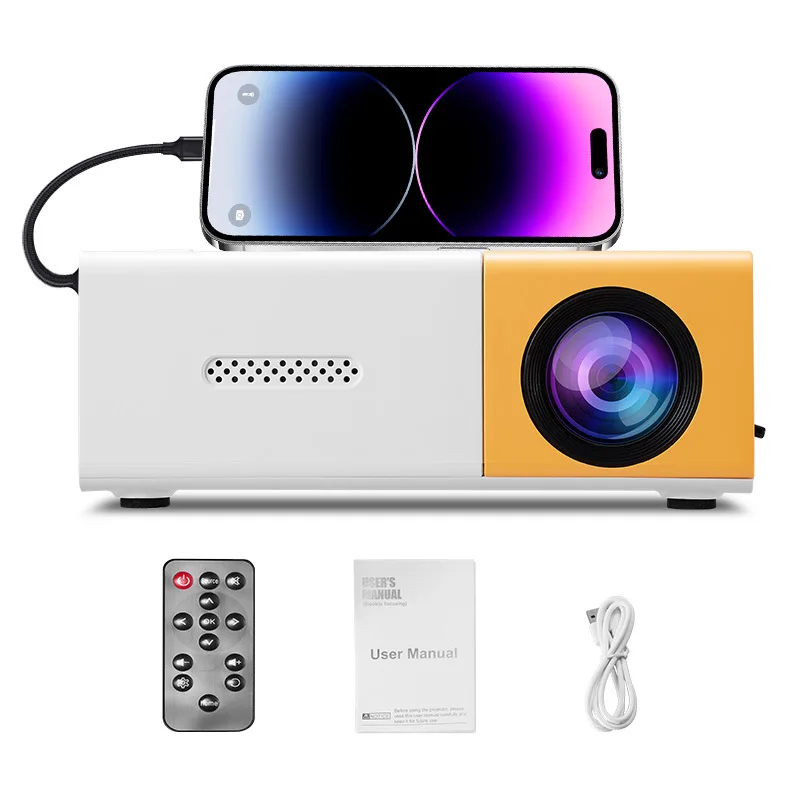 

YG300 Mini Portable Mobile Projector Full HD Office Home Theater Smart TV Laser Beamer 320*240P 3D Cinema
