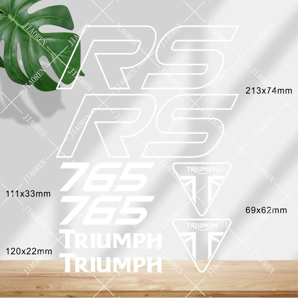 

Виниловая наклейка Triumph с белым логотипом, наклейка на мотоциклетный бак, шлем RS 765 # 1