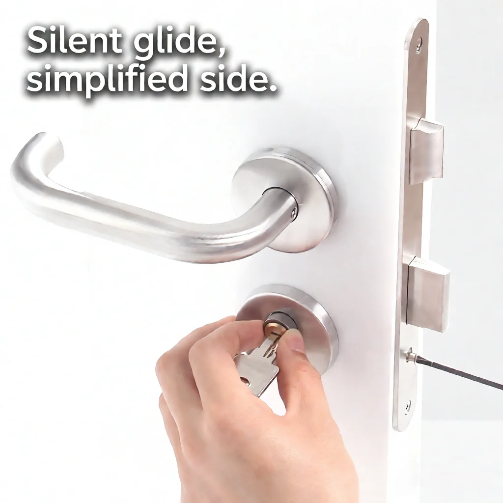 

304 Stainless Steel Fire Rated Door Lock | EN Certified for Fire Doors, Steel Doors & Hospital Cleanroom Doors