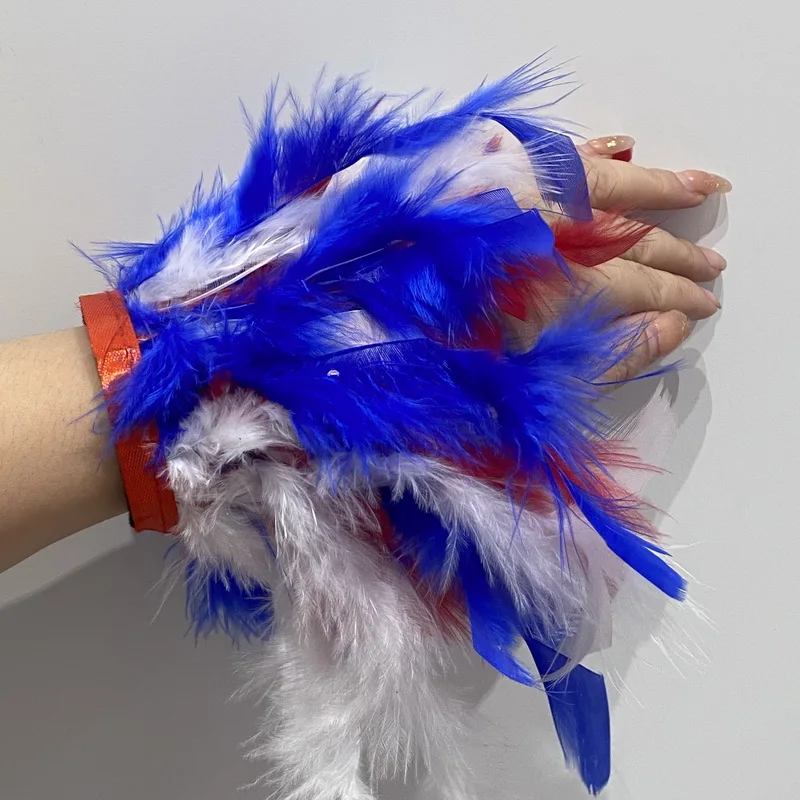 Fashion Feather Cuffs For Women Bracelet Plume Sexy Handcuffs ostrich Feather Cuffs Manicure hand photo cuffs Anklet Bracelet