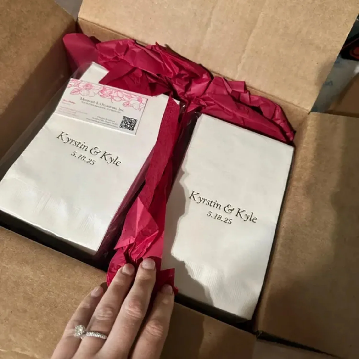 

50pcs Customized Linen-Like Napkins for Weddings and Events