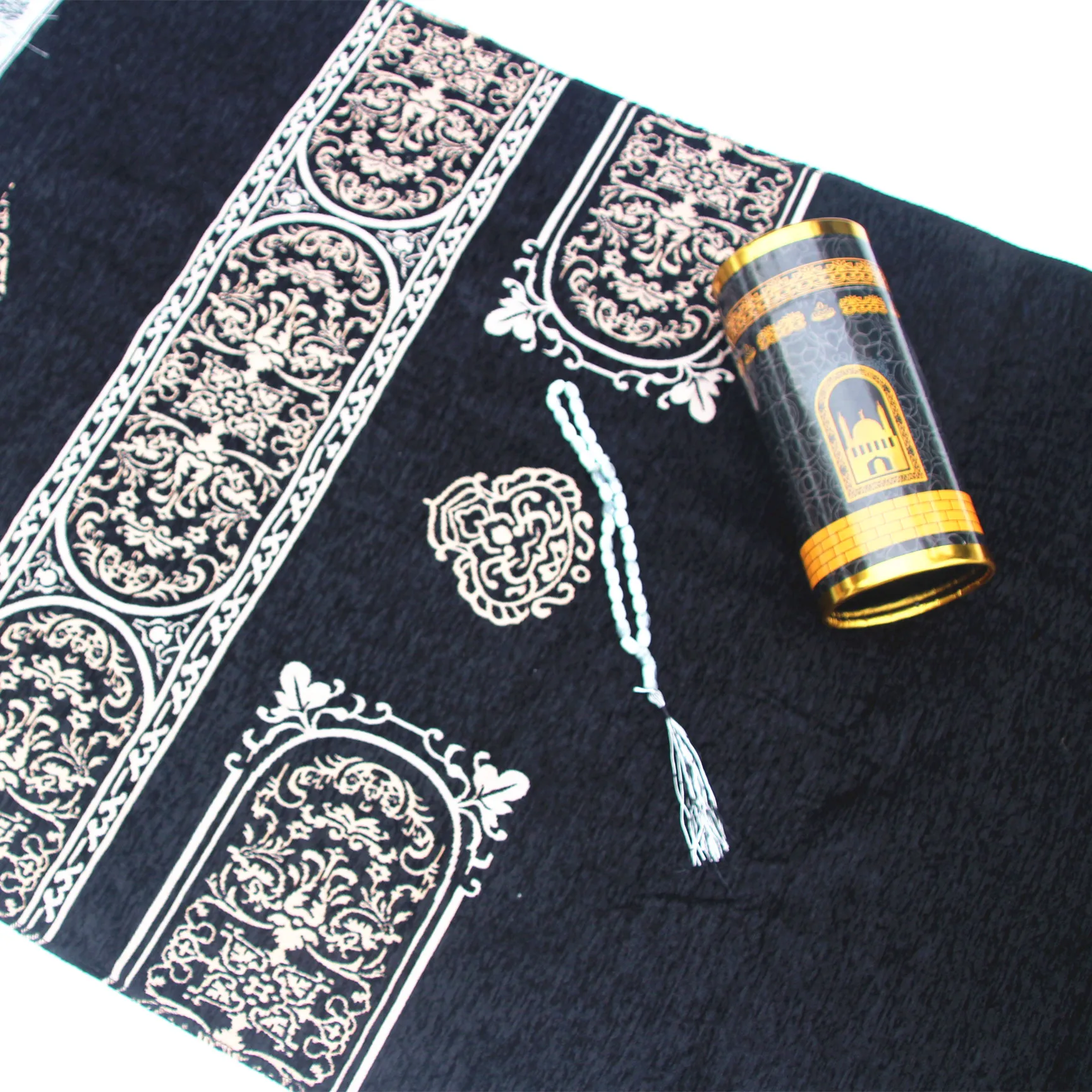 Chenille Bucket‑style Prayer Rug, Cylindrical Roll‑up Hand‑carry Storage, Anti‑Slip Knee‑protecting Portable Outdoor Prayer Mat