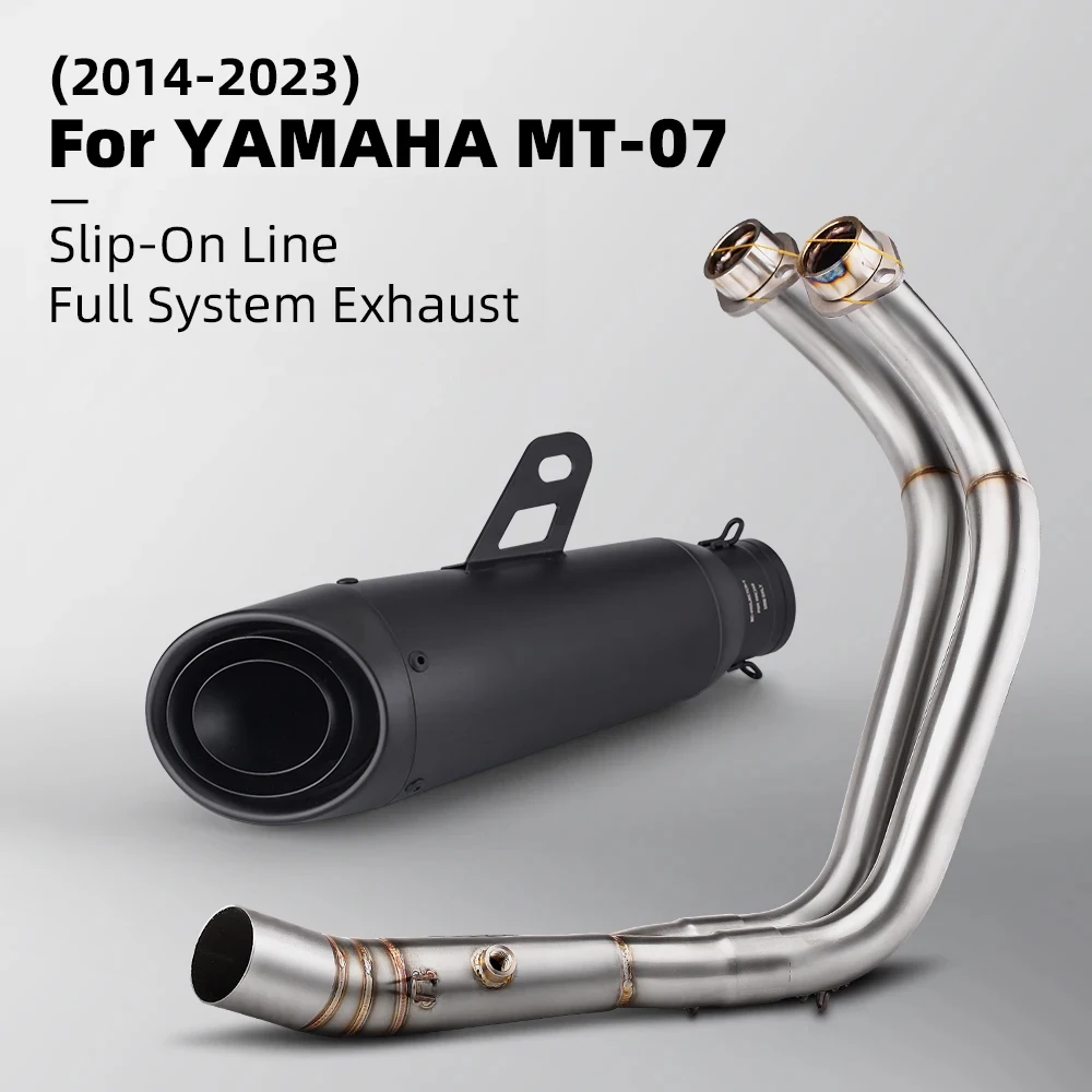 

For YAMAHA MT07 FZ07 System Escape Slip On 51MM Front Tube Link Pipe Connect Original full Motorcycle Exhaust System