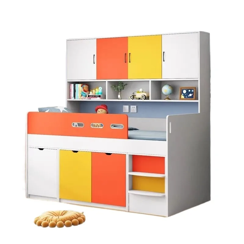 Tatami small apartment, study desk integrated combination wardrobe half-height stairbed multi-functional storage