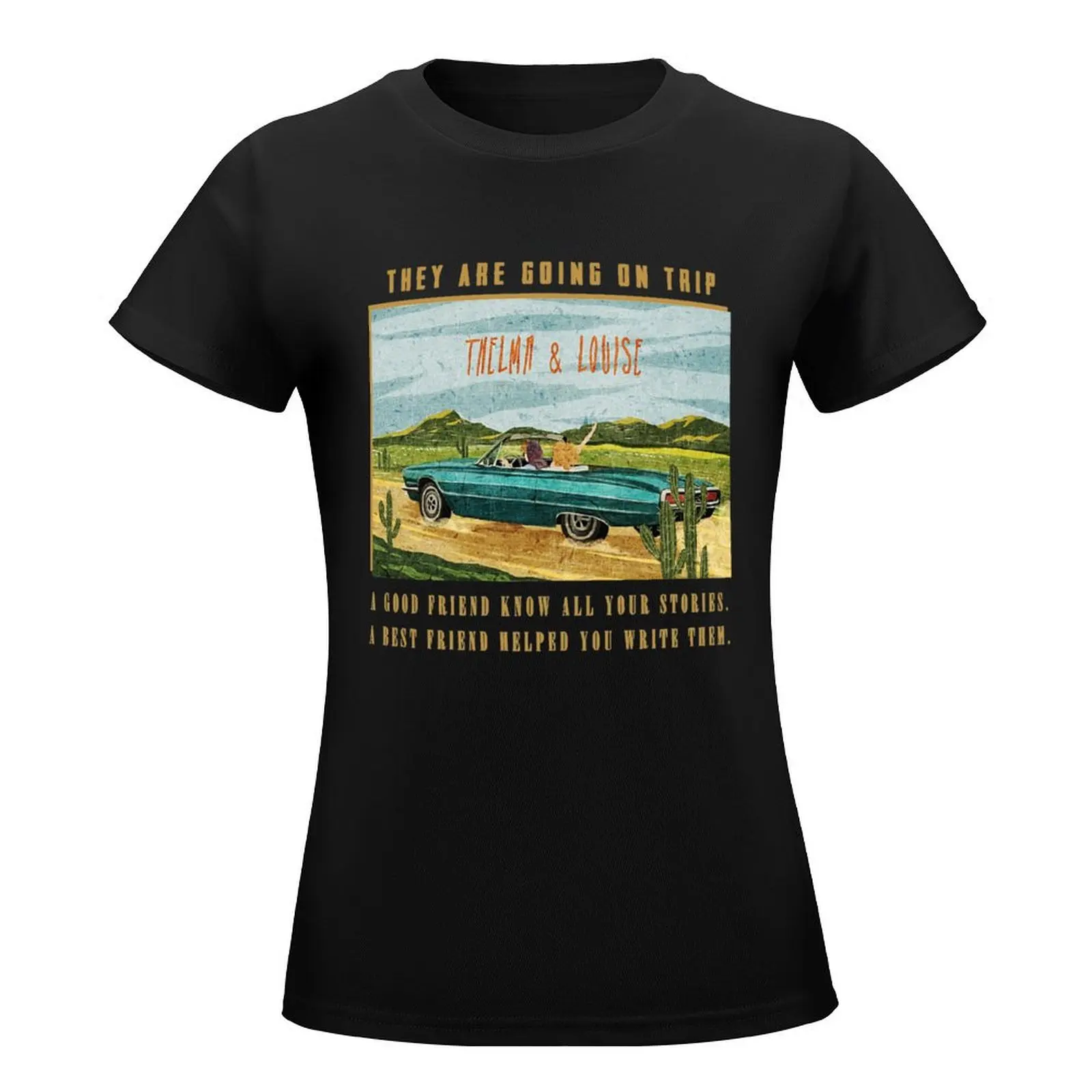 thelma and louise retro T-Shirt shirts graphic tees lady clothes summer top hippie clothes t-shirts for Women graphic tees