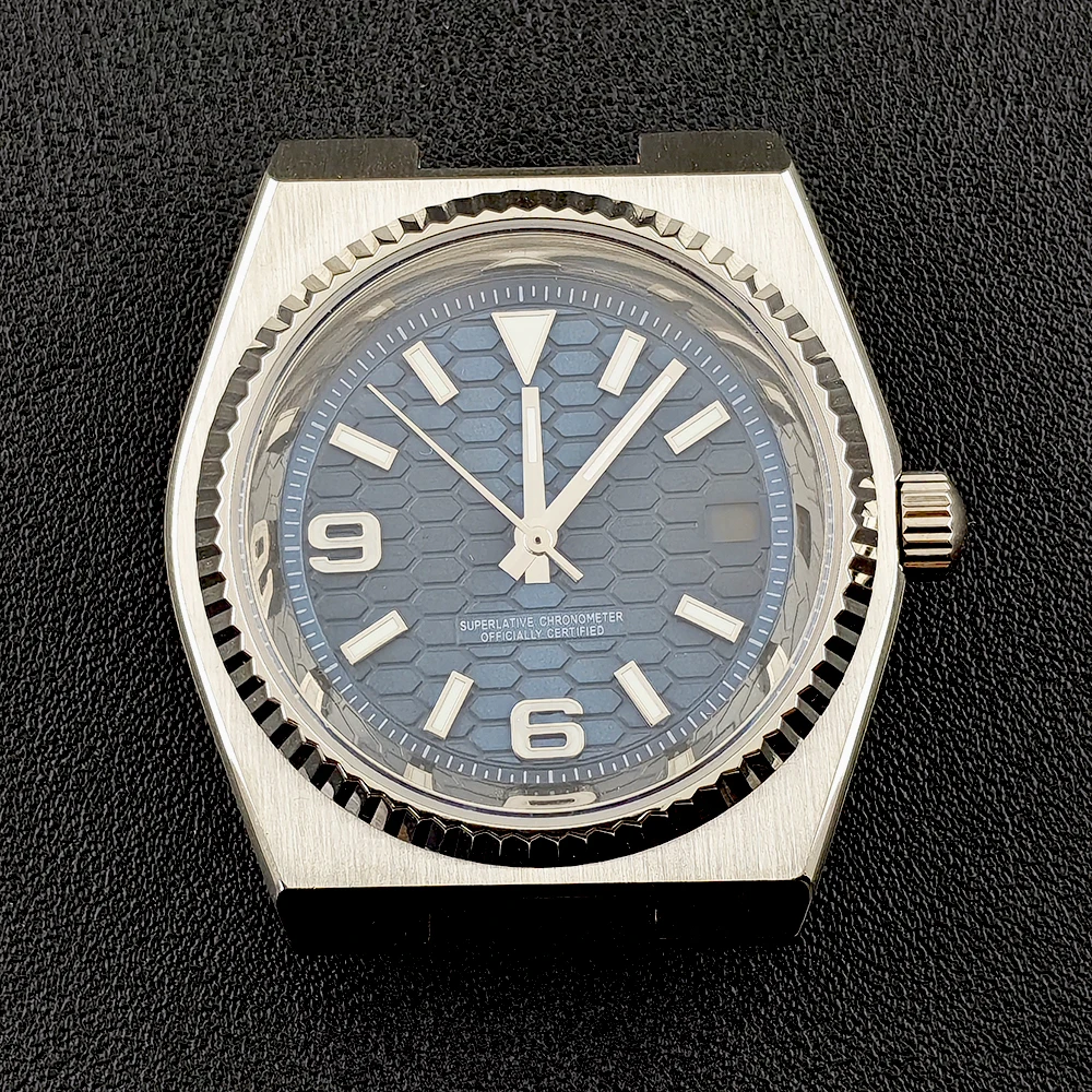 PRX スーパープレーヤーケース NH35 ケース ステンレススチール カスタムロゴケース メンズ腕時計 NH35ムーブメント対応 腕時計アクセサリー