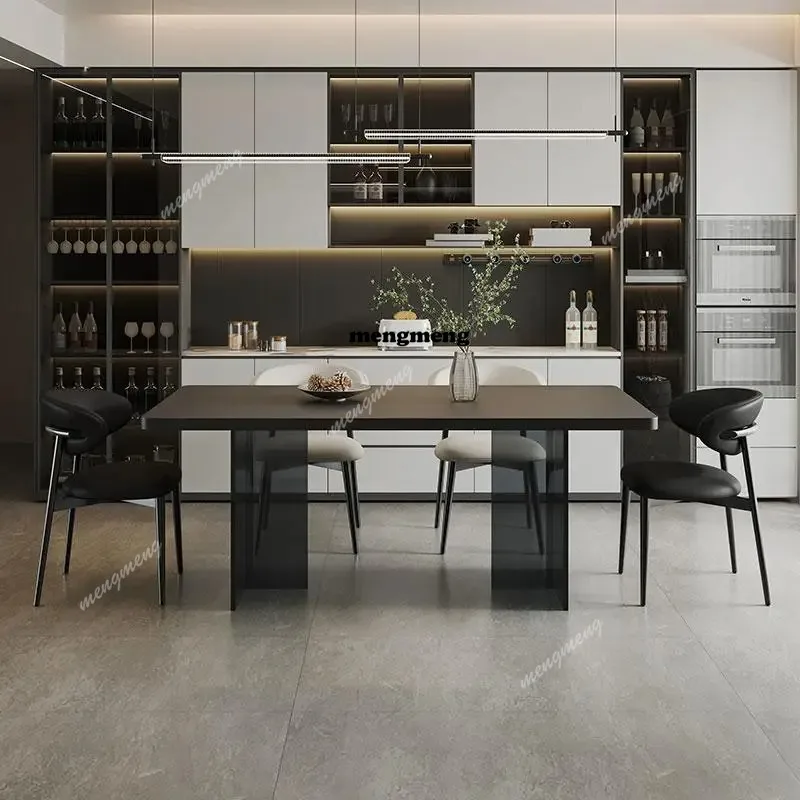 

Large Luxury Nordic Dining Tables Italian Acrylic Modern Restaurant Dining Tables Kitchen Salon Mesas De Comedor Home Furniture