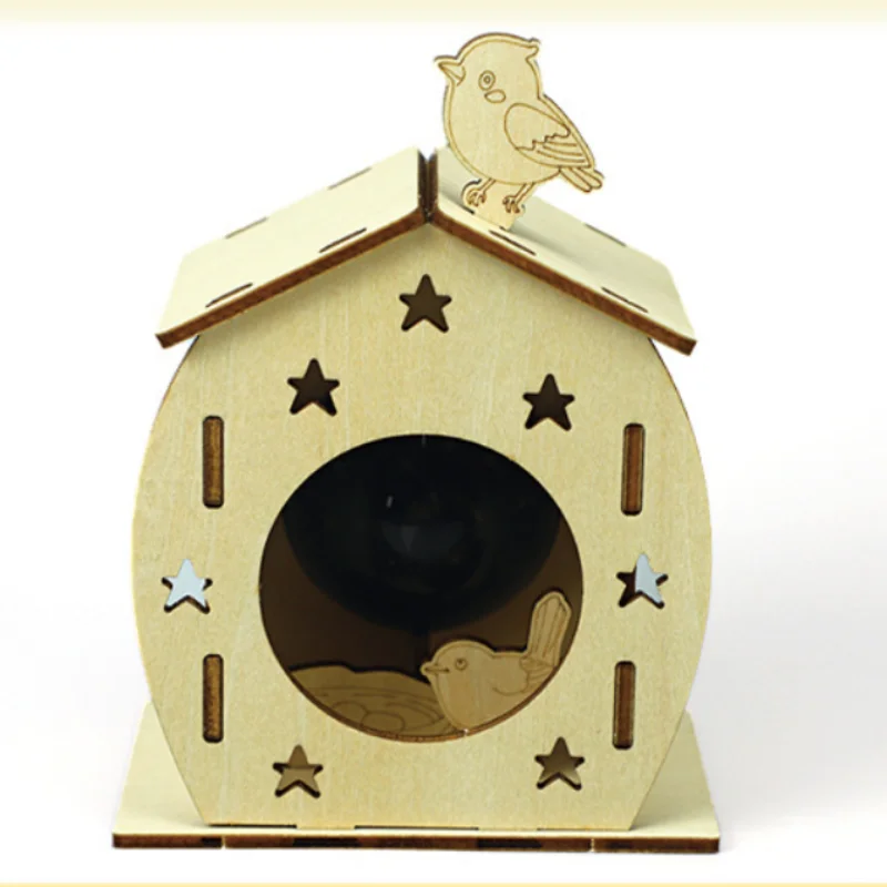 Children's DIY Handmade Projection Lamp Model Starry Bird House  Can Color Freely Make Educational Science Toys G336
