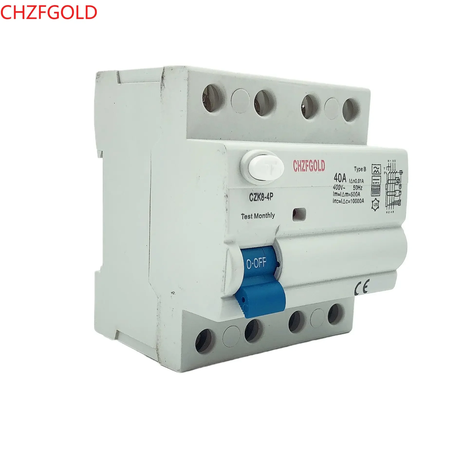 earth leakage circuit breaker RCCB 1P+N 3P+Nrccb 2p 4P Type B RCCB ELCB RCD circuit breaker