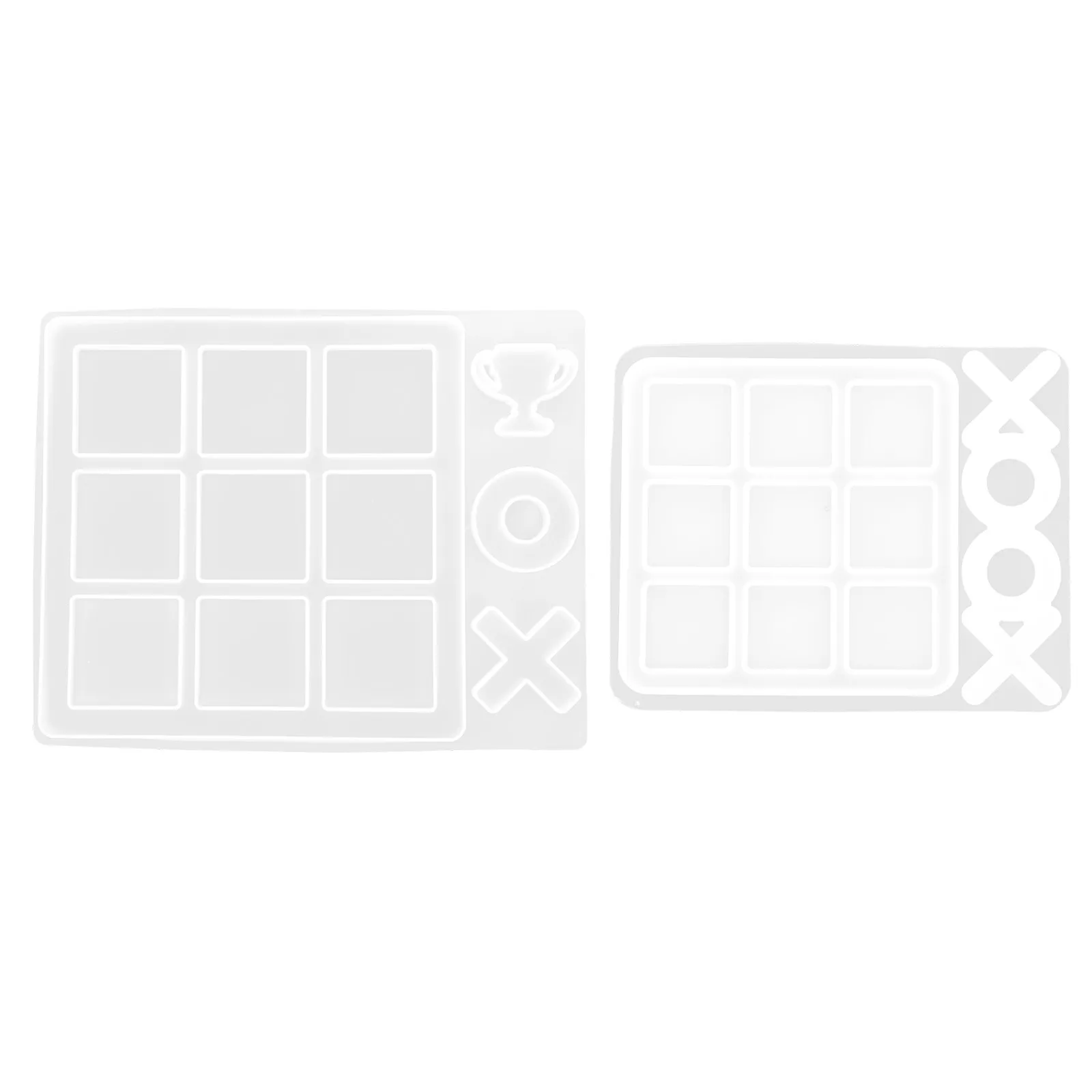 

2Pcs Silicone Chessboard Mold DIY Handmade Craft Mold Simple Reverse Mould for Epoxy Resin Projects Beautiful Recyclable