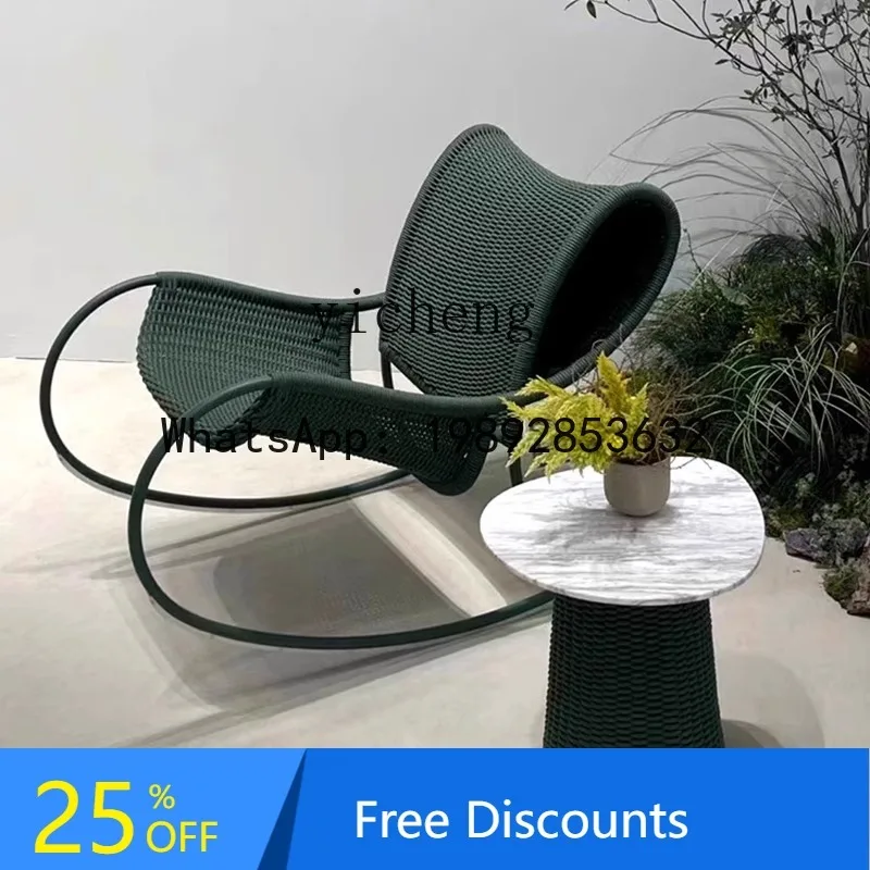 LYY شرفة كرسي الترفيه أريكة في الهواء الطلق الروطان الترفيه فناء شرفة كرسي متأرجح طاولة حديقة مقاوم للماء الشمس