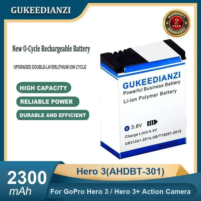 Battery For Gopro Hero 2 3 3+ 4 5 6 7 8 9 10 11 12 Camera Hero+ HWBL 1 Plus PR-062334 CHDHA-301 AHDBT-401 AHDBT-501 AHDBT-10