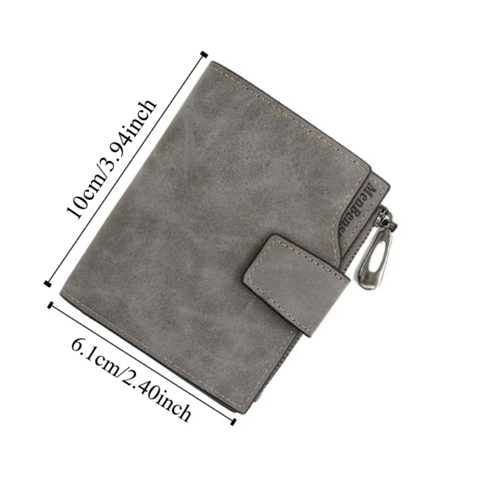 Korean Style Pocket Purse Wallet Large Capacity PU Leather Cash Purse Bag Multifunction Card Holder Short Wallets Outdoor