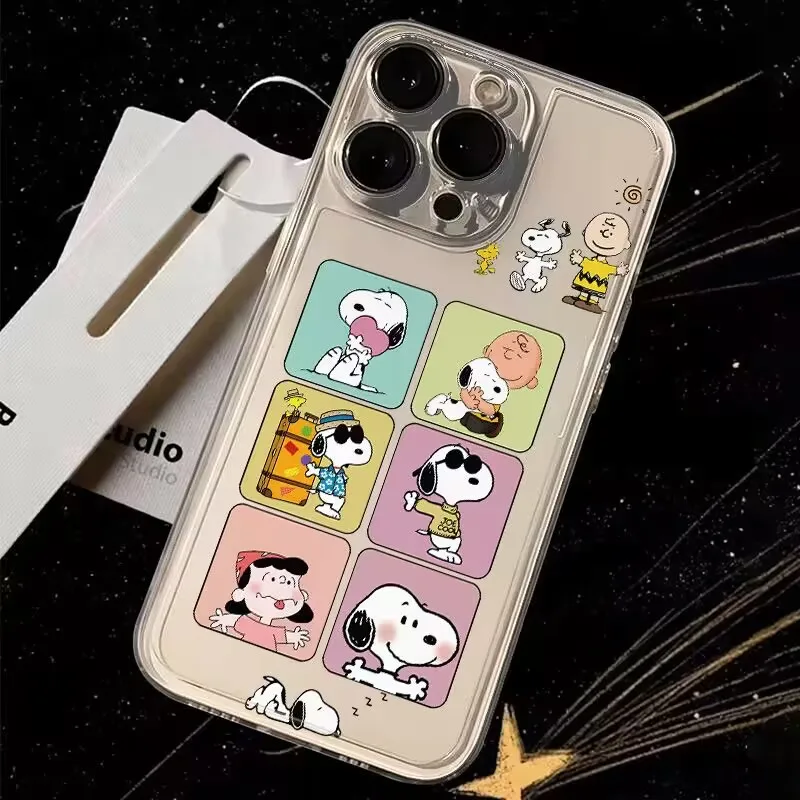 Etui na telefon Xiaomi POCO X7 Pro X6 X5 M3 X3 NFC X4 GT M4 F5 Mi 11 Lite 5G NE 11T Śliczne, przezroczyste etui z TPU z motywem kreskówkowym Snoopy