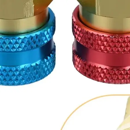 for aluminium Quick Coupler Adapter Car AC Parts Precise Thread Processing Reliable Connection Sturdy Adjustable Valves