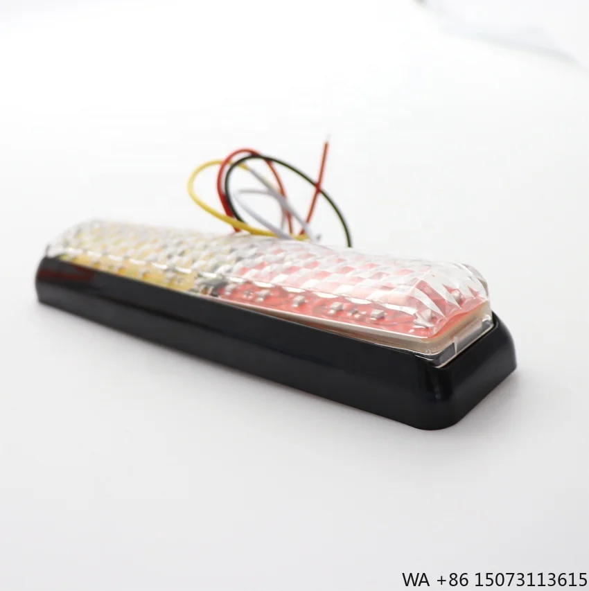 Rectangular 24 LED Dual Color Tail Light for Trailer Vehicle Ship Truck