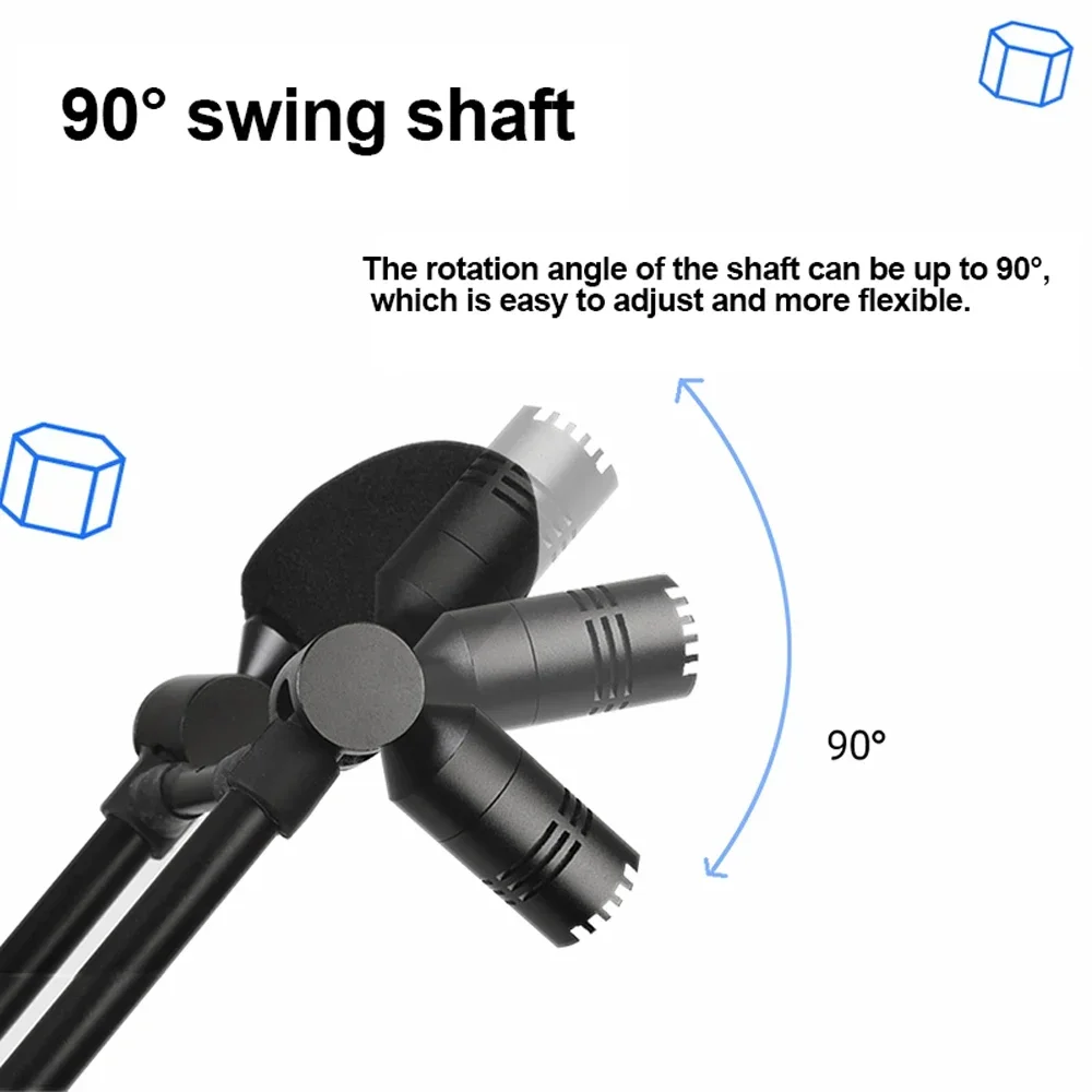 

2026 Biner H78 Vertical Professional Recording Speech Capacitive Dual Core Stand Mic Pickup Arm Standing Microphone