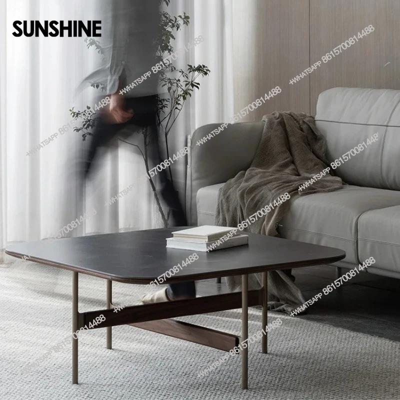 

Solid wood rock slab coffee table living room home coffee table simple and modern