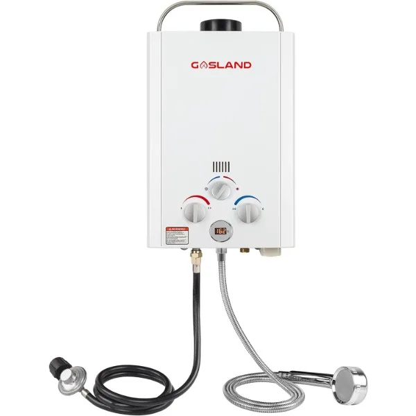 

Tankless Water Heater, GASLAND Outdoors BE158 1.58GPM 6L Portable Gas, Propane Water Heater, Overheating Protection