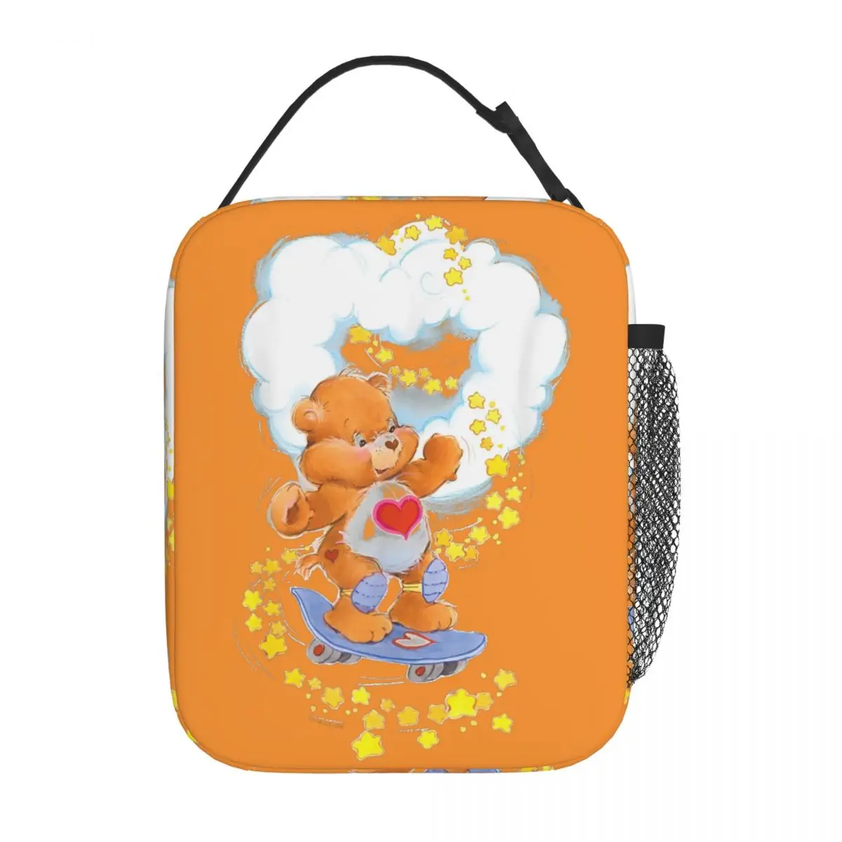 Care Bears Tenderheart Skateboarding Bear Insulated Lunch Bag Large Meal Container Cooler Bag Tote Lunch Box College Bento Pouch